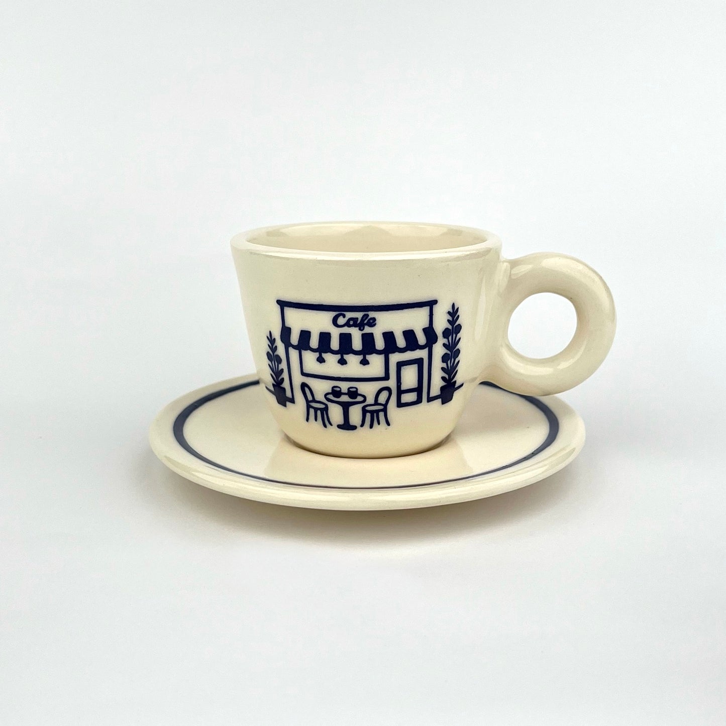 Cafe Mug & Saucer