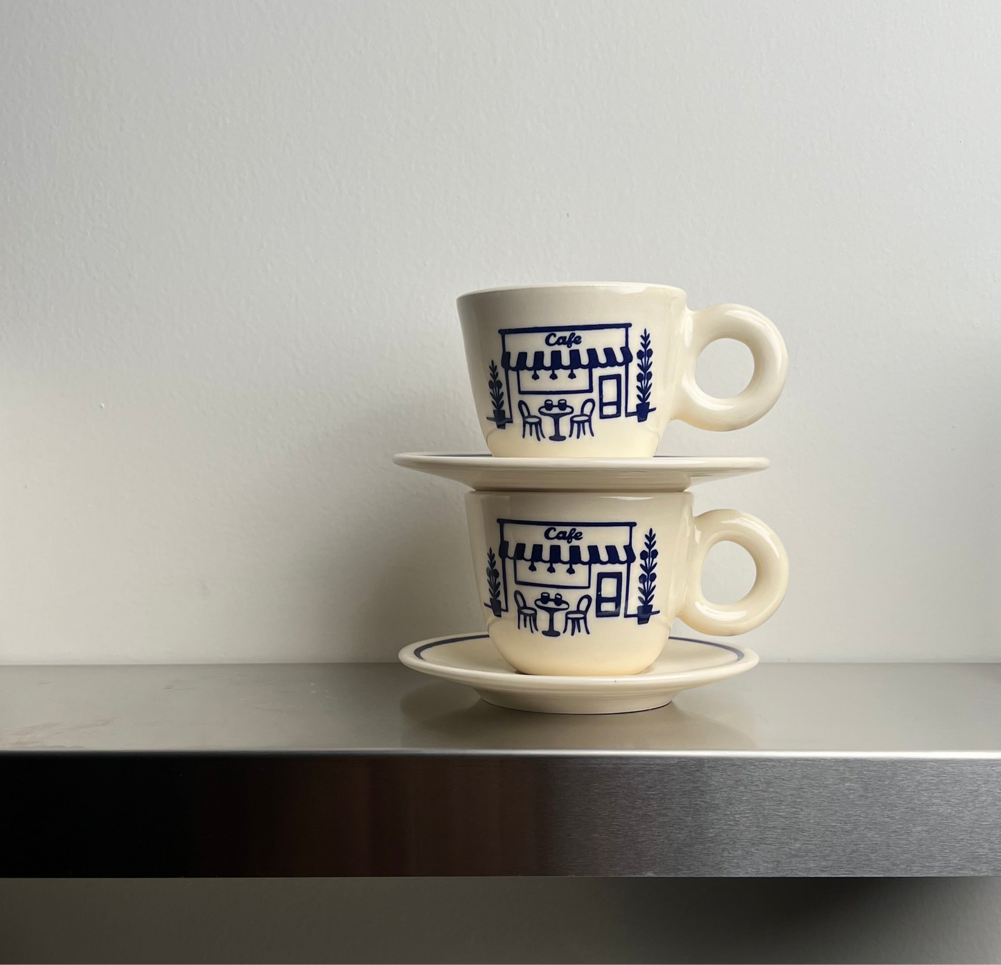 Cafe Mug & Saucer