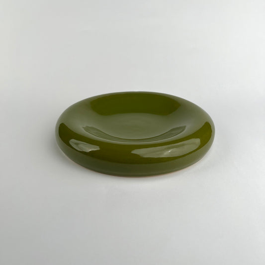 Donut Plate in Moss Green